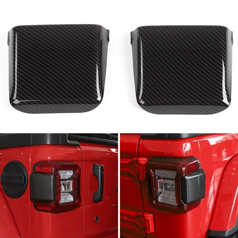 Car Tail Light Cover Trim, Decoração da lâmpada traseira, adesivos para Jeep Wrangler JL JLU 2018-2020