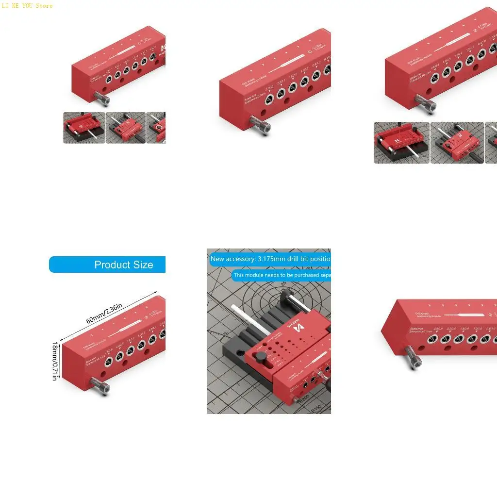 

W3JE Metal Drilling Round Rod Center Drilling Fixture Borehole Positioner Locator
