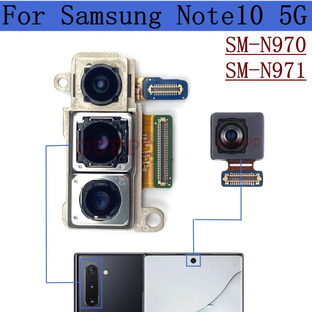 Rear Camera For Samsung Galaxy Note 10 Note10 5G N970F N971F N971N N970U N970N Back Main Front Camera Module Flex Cable