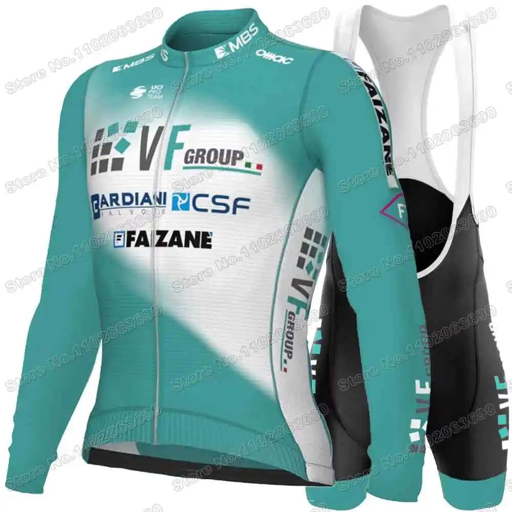 2024 VF GROUP BARDIANI CSF FAIZANE Cycling Jersey Set Men Cycling Clothing Summer Long Sleeve Kit Road Bike Shirt Suit Bib Pants