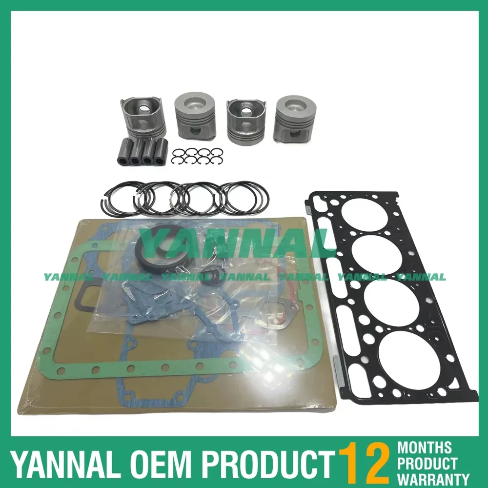 

Новый комплект поршней V2403 V2203 1G796 1G861 и полный комплект прокладок для двигателя Kubota Bobcat S175 S130