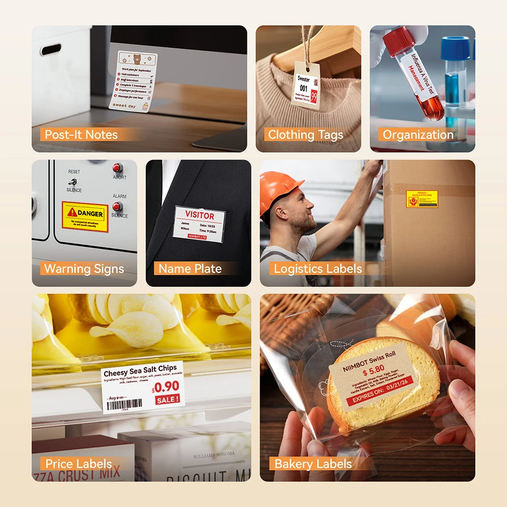 300 DPI Wireless Niimbot B21 Pro Label Maker Thermal Paper Printer with Red Black Dual Color Print Label for Business Home