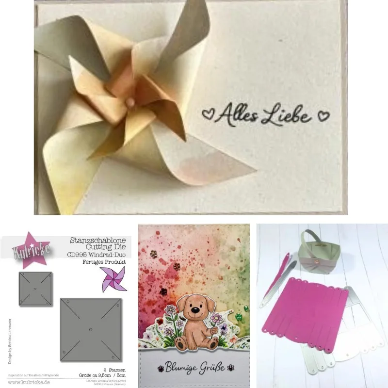 Puppy Lifted Its Head and Enjoyed the Interaction with the Butterfly Metal Cutting Frame Dies and Clear Stamps 2026 New Template