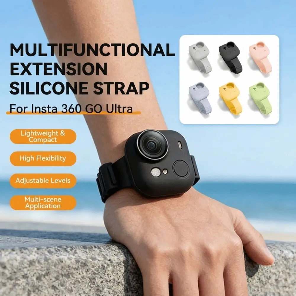 Shockproof Sports Camera Protective Case Silicone Multi-color Wristband Lightweight Adjustable for Insta360 GO Ultra