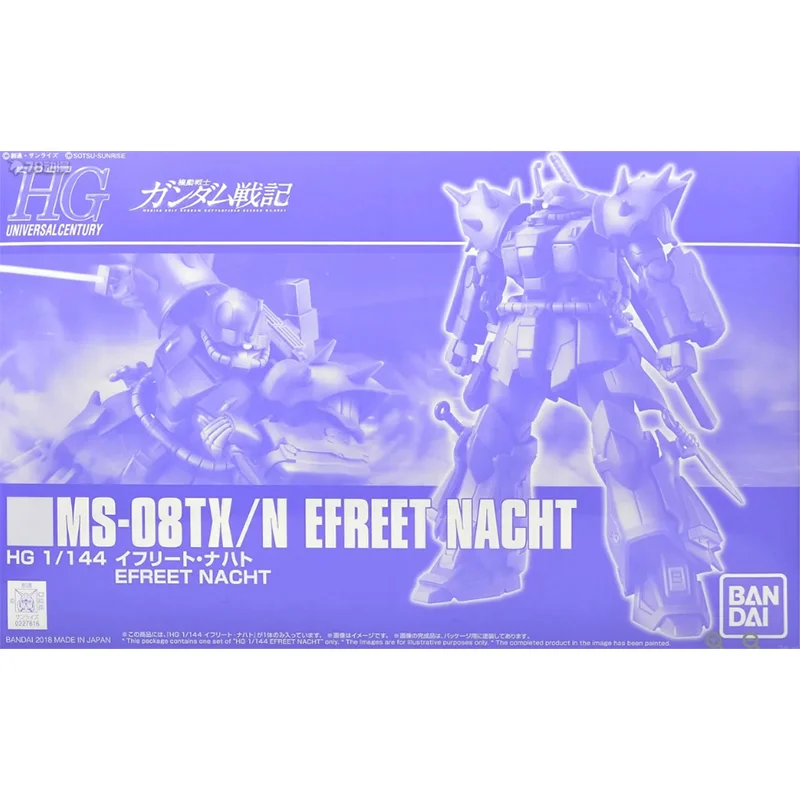 Punktowe bezpośrednie dostawy Bandai oryginalne figurki Model postaci z Anime HGUC MS-08TX/N EFREET NACHT zestaw figurek PB zabawki na prezent dla