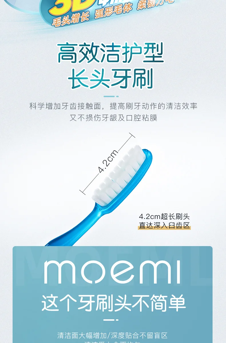 Ten Thousand Hair Toothbrush Large Head Soft Hair Travel Home Toothbrush Individually Packaged