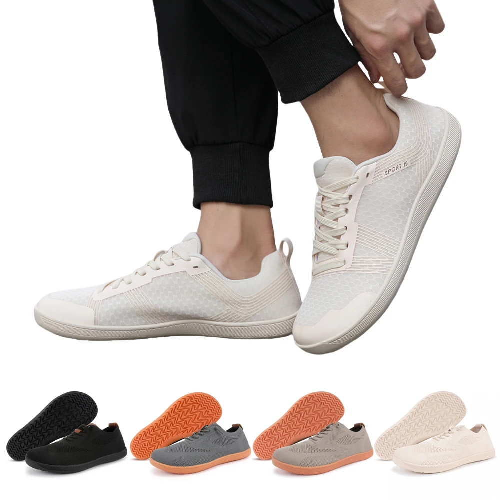 

Minimalist Barefoot Shoes Cross Trainer Shoes Comfortable Wide Toe Walking Shoes Non Slip Lightweight Tennis Shoes for Men Women