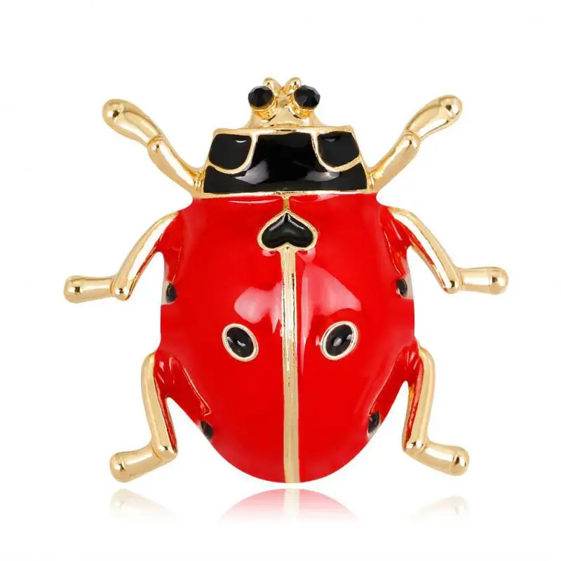 Personalized creative cartoon new brooch, seven star ladybug women's brooch, wholesale in stock