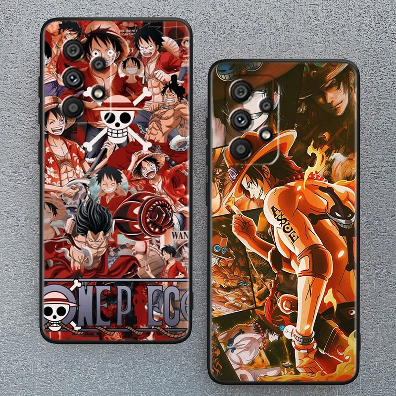 One Pieces Art For Samsung A53 A52 A33 A32 A51 A71 A21S A13 A73 A50 A22 A23 A03 A72 A54 A12 5G Black Phone Case