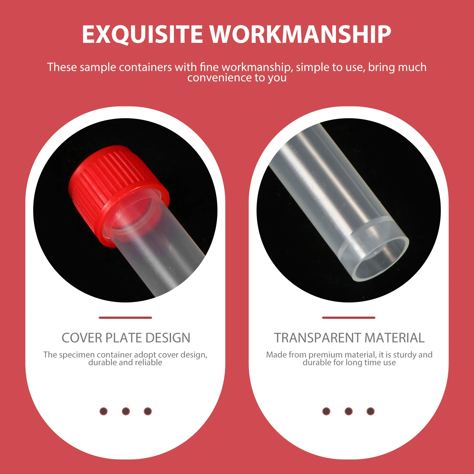 

10 Pcs Sampling Tube Blood Tubes Collection Tubete Test with Plug Glass Plastic Cover