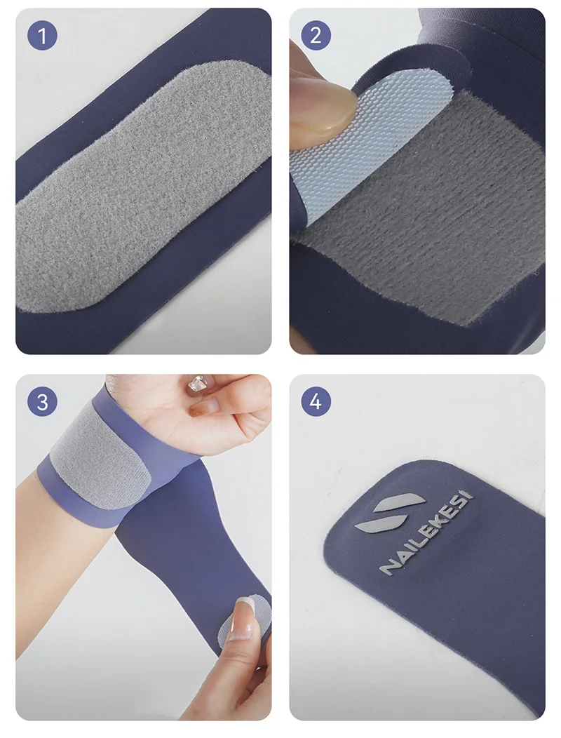 Ultradünner Handgelenkschutz, leichtes, atmungsaktives Nylon-Sportarmband, verstellbare Handgelenkstütze für Basketball, Tennis, Badminton – Detail 8