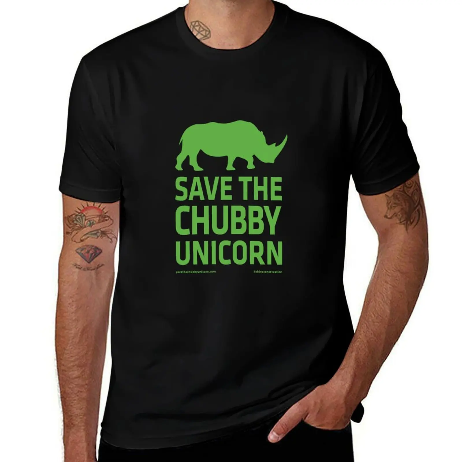 

Save The Chubby Unicorn - Green T-Shirt men t shirt cotton 100% t shirt men 100% cotton luxury brand T-Shirt