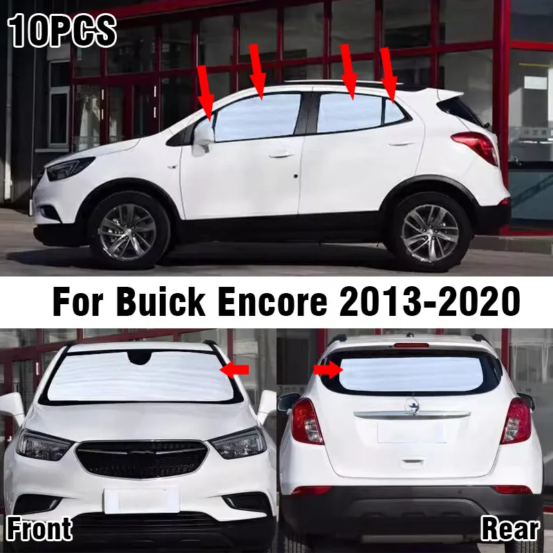 

10X переднее боковое заднее окно, солнцезащитный козырек для конфиденциальности для Buick Encore 2013-20