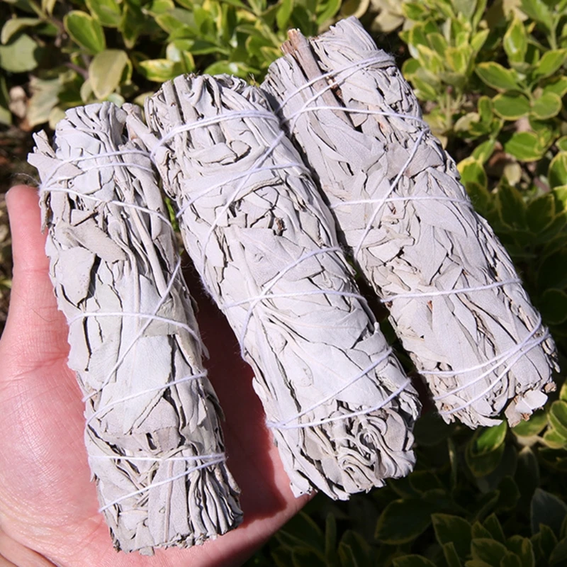 White Sage Bundles Sage Smudge Sticks The Mind Room Buddhist Temple Cedar Sticks for Aromatherapy Relief Spiritual Clean