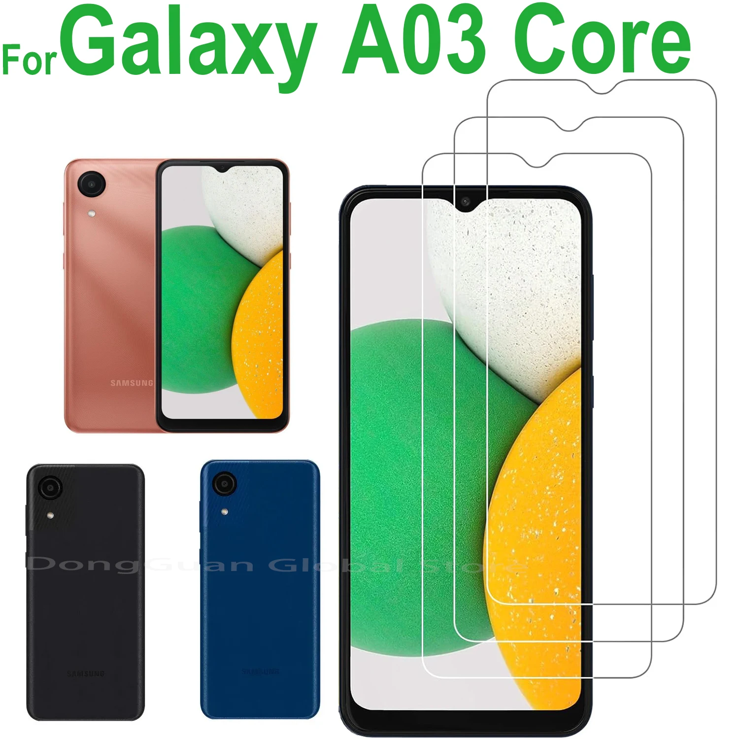 1/2/3/4Pcs For Samsung Galaxy A03 Core Tempered Glass Screen Protector Glass