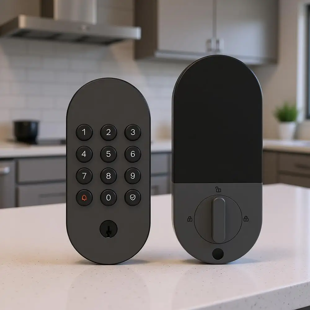 

Wi-Fi Deadbolt Door Lock – Tactile Buttons, Customized Access, In-App Monitoring, Auto-Lock, Weatherproof, Grade 3, Compatible w