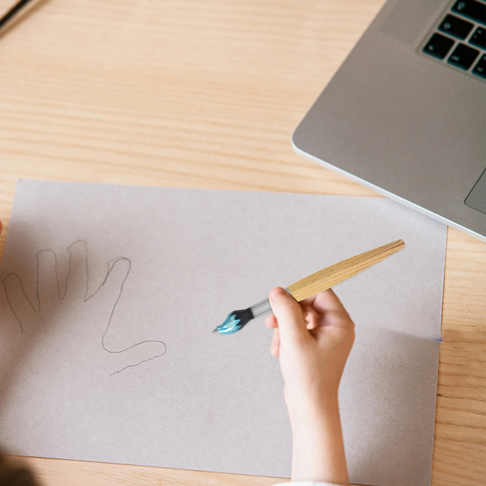 

5pcs Wooden Ballpoint Pens Portable Smooth Writing Comfortable Grip Lightweight Gift Pen For Daily Use Writing Tool