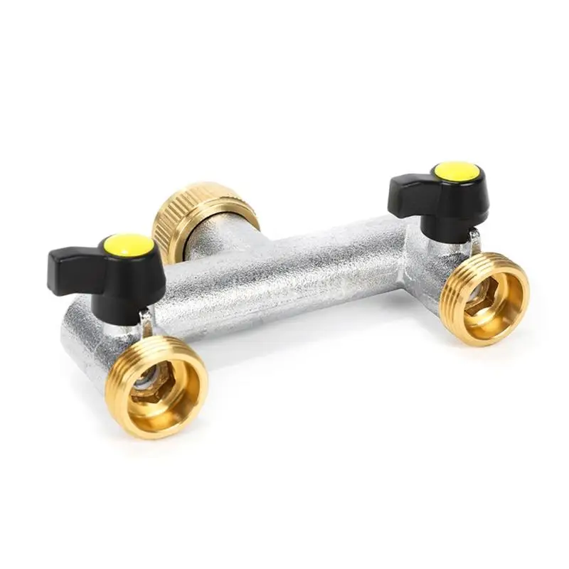 Q6PE Brass Garden Tap Splitter 3/4