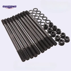 GUIGONG Auto Parts 12.9 Grade Cylinder Head Stud Kit for Honda B18C1 Head Bolts Set Car Accessories