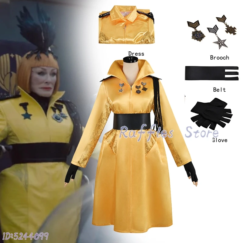 

Костюмы для косплея Дрюсиллы (Друси) из Хэллоуин: Желтое платье-костюм с серпом для женщин, униформа для игр и телешоу