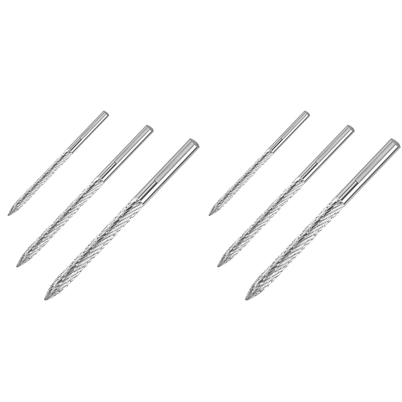 

6 Pack Tire Bit Multi Sizes Tire Repair Carbide Burr Drill Bit Tire Patches Plug Cutters Wire Cutter Reamer Drill