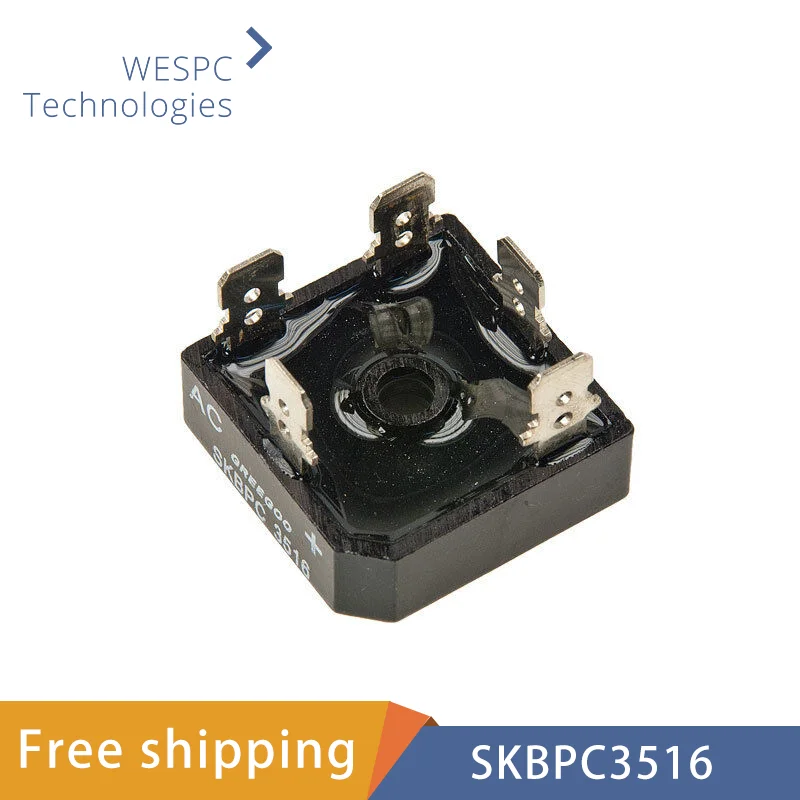 

SKBPC3516 1600V 35A Three Phase Bridge Rectifier Metal Case Bridge Square Rectifier