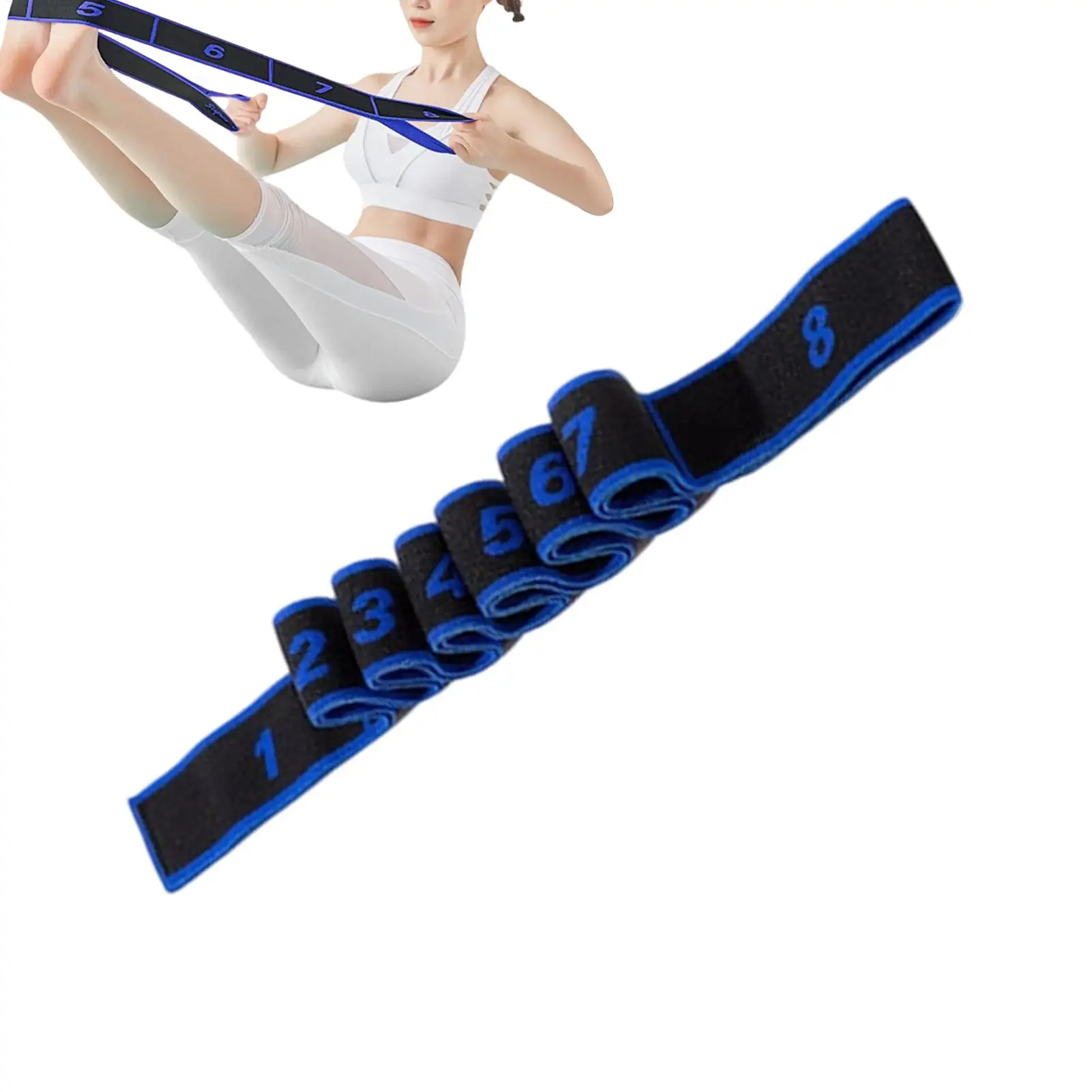 Elastic Resistance Band Portable Anti Slip Grip Skin-Friendly Working Out Tension Rope for Women Ladies Girls Beginners Yoga