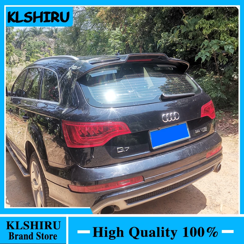 Fit For Audi Q7 SQ7 ABT Style Carbon Fiber Spoiler 2006 to 2015 Rear Window Lip Wing Car Spoiler Auto Parts Car Styling