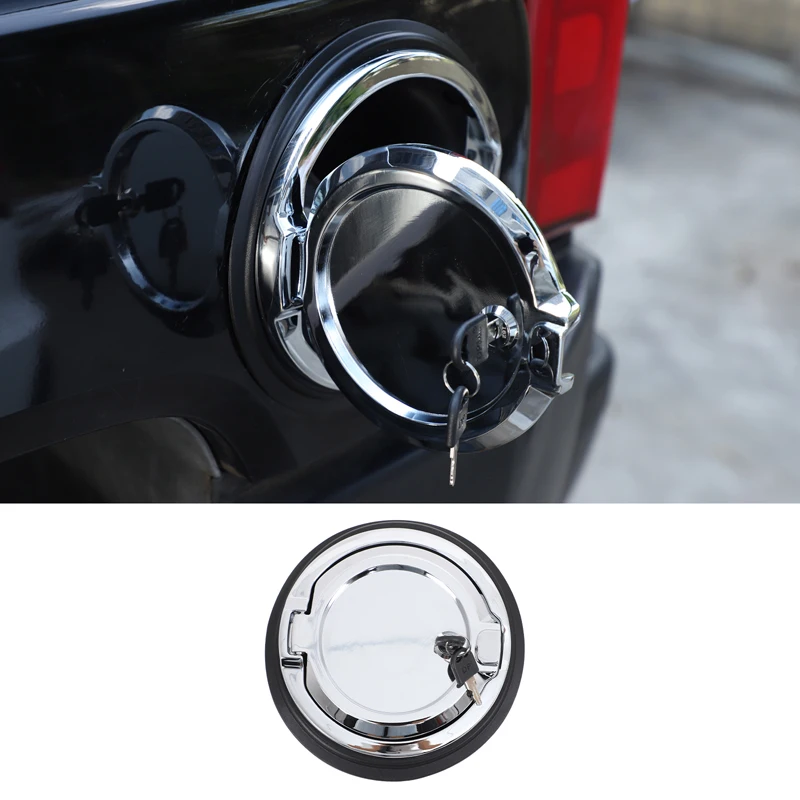 

For Hummer H3 2005-2009 Aluminum alloy silver black car fuel tank cap anti-theft lock cover decorative sticker car accessories