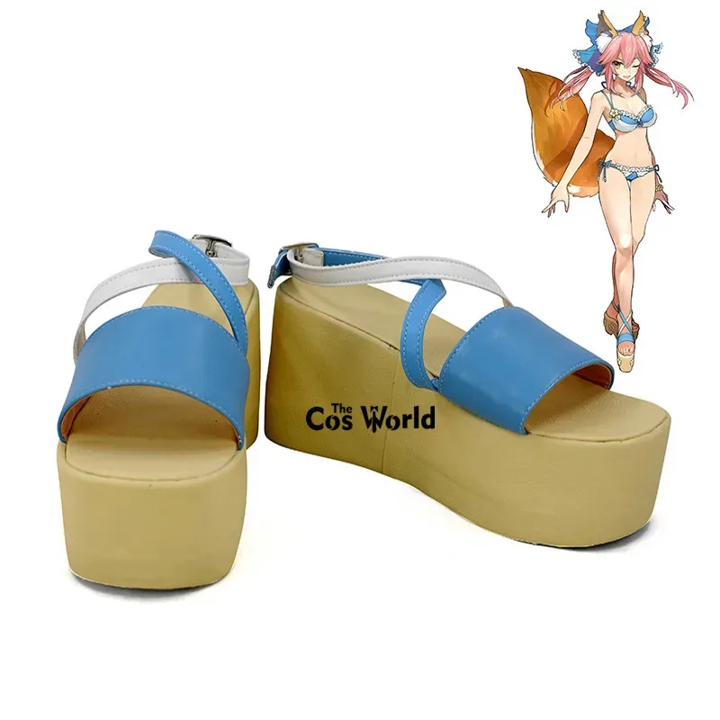 Fate/EXTELLA Tamamo no Mae Summer Swimsuit Swimwear Anime Games Customize Cosplay Shoes