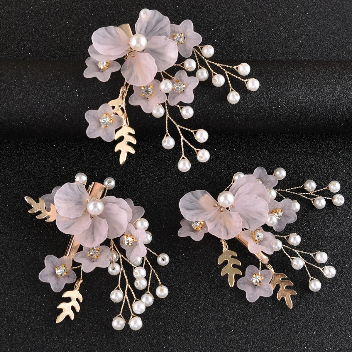 

3 шт., набор заколок для волос с цветком для женщин, роскошные элегантные свадебные заколки для невесты с жемчугом, аксессуары для самостоятельного укладки, головные уборы