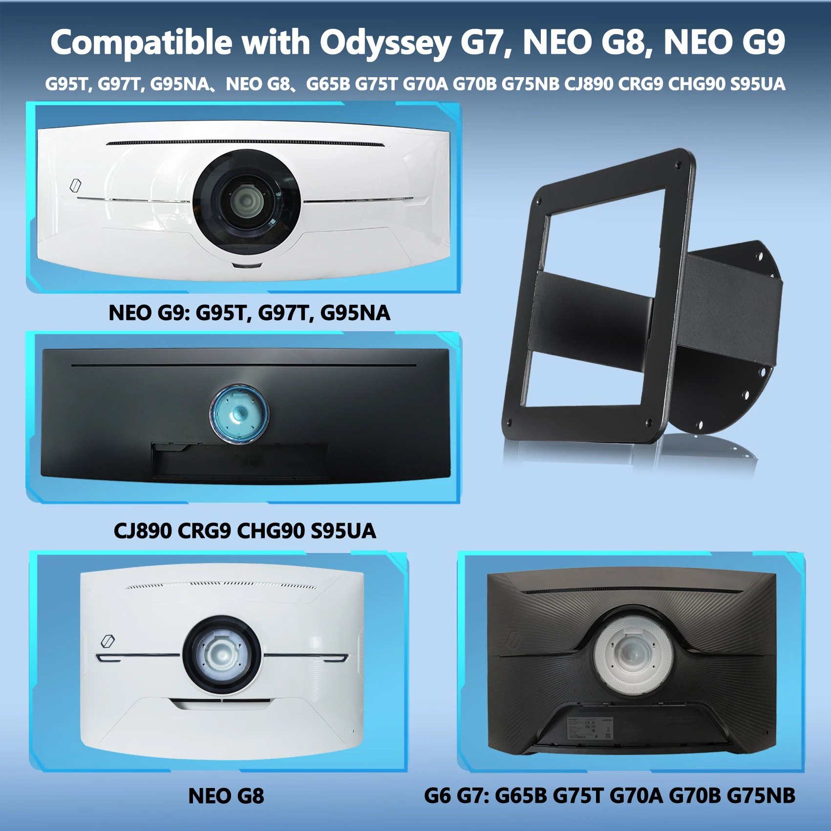 Odyssey G7 G8 G9 Vesa adaptador de montaje para Samsung G65B G75T G77T G70A G75NB CJ890 CRG9 CHG70 CHG90 G85NB G95T G97T soportes de Monitor