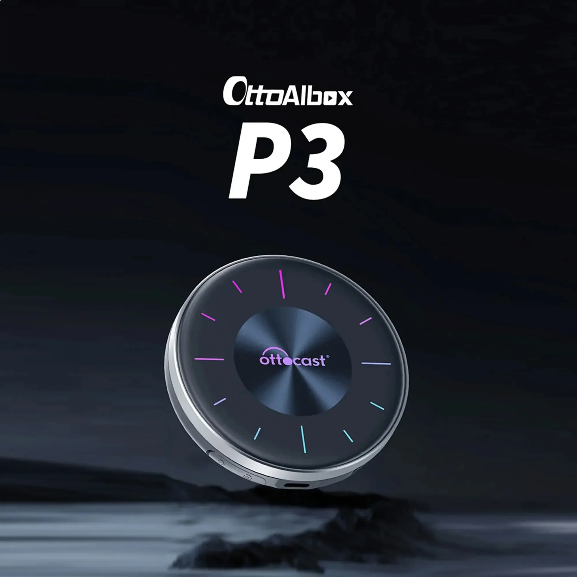 

OTTOCAST PICASOU 3 CarPlay AI Box Wireless Android Auto TV Box for HDMI for Toyota Kia Hyundai VW for Netflix Car Accessorie