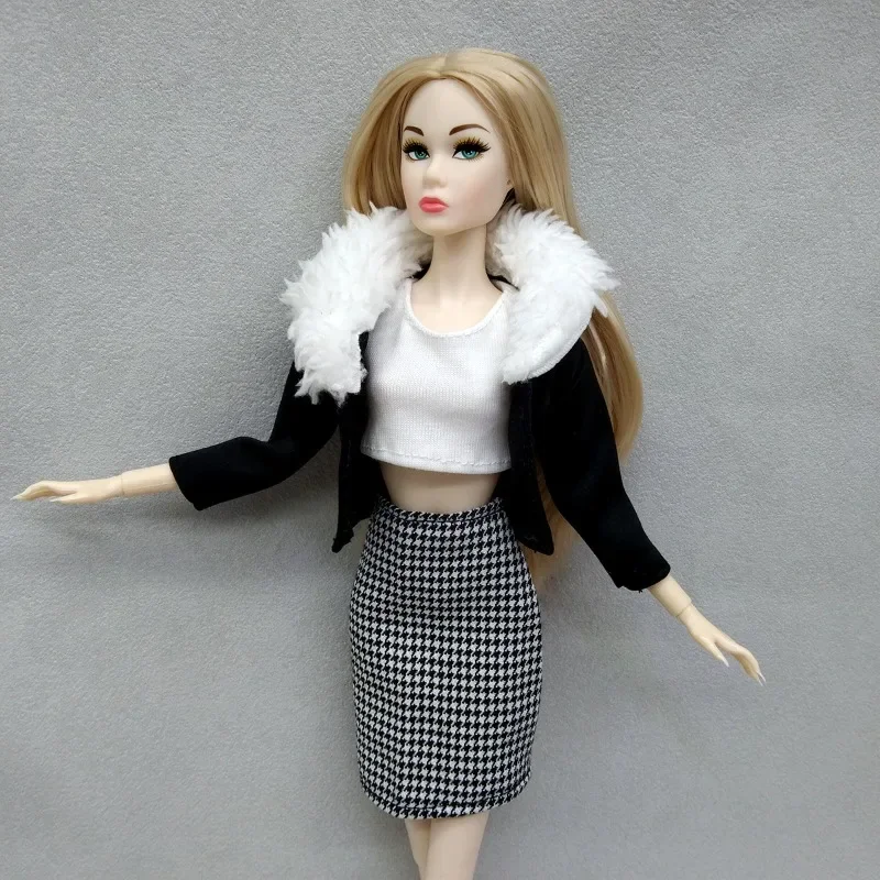 Fashion Toy Doll Accessories Coat Short Skirt Suits Pretty Clothes for BB FR 1/6 Scale Dolls