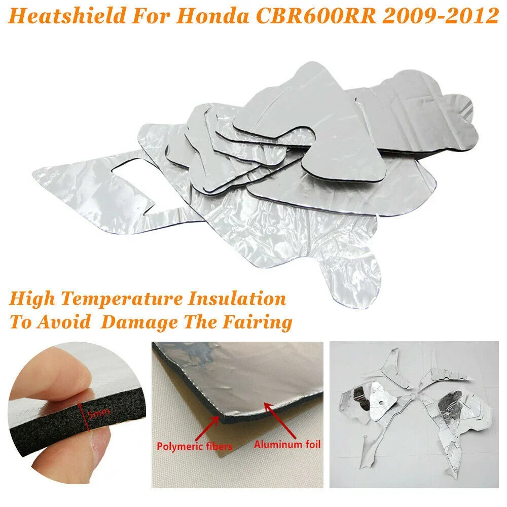 For Honda CBR600RR 2009-2012 CBR600 RR Pre-Cut Heat Shield Fairing Melting Protection Engine Insulation Sponge Moto Accessories