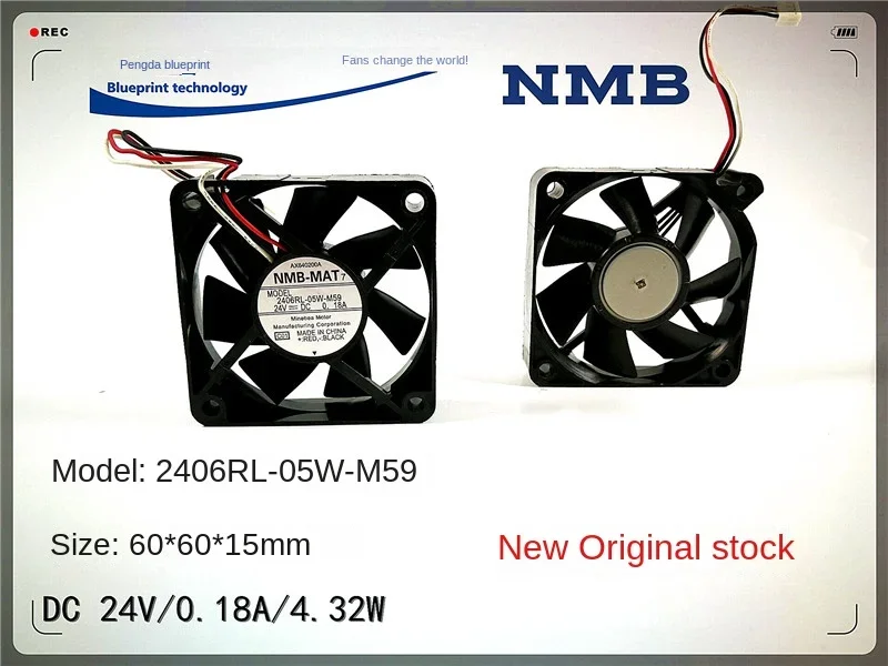 

60*60*15MM 2406rl-05w-m59 Original NMB 6015 24v6cm/cm Chassis Mainboard Three-Wire Inverter Fan