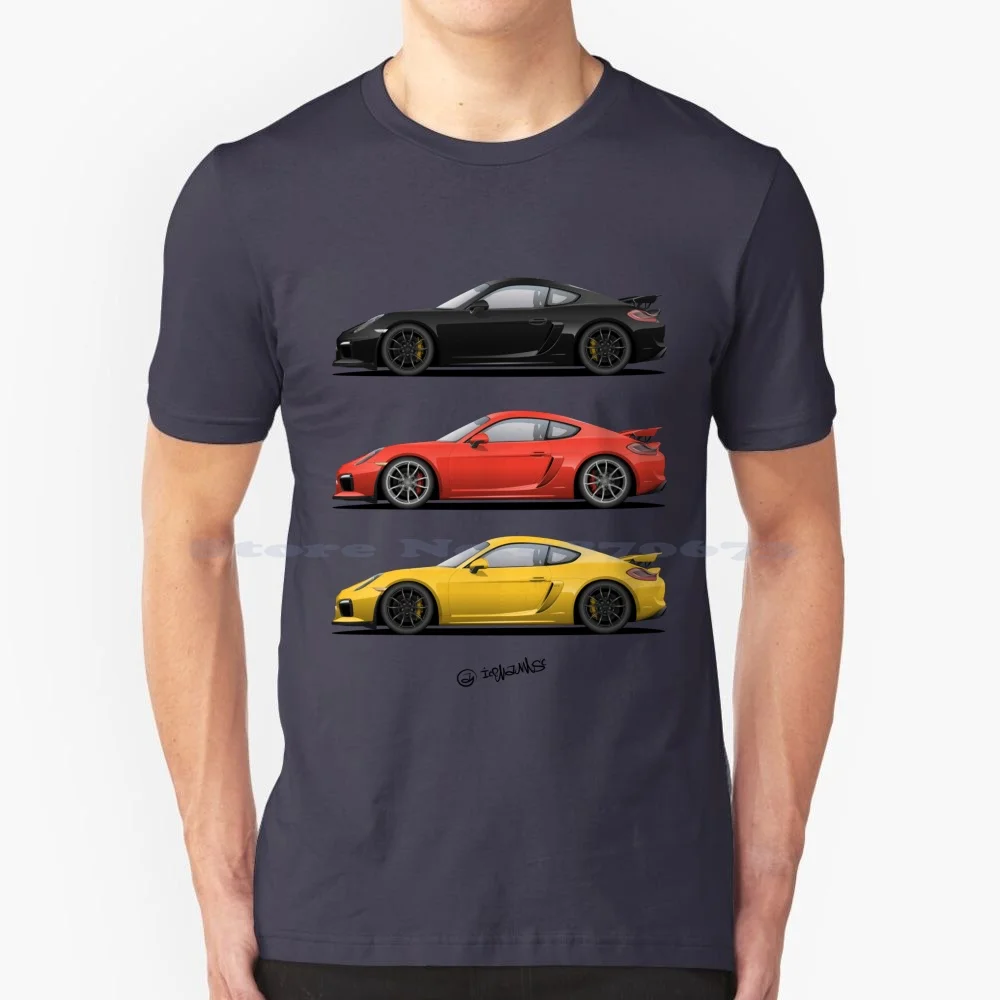 Race Reptiles T Shirt 100% Cotton Tee Cayman Gt4 English Germany Japan Motor Vector Cars Car Art Automotive Art American Race