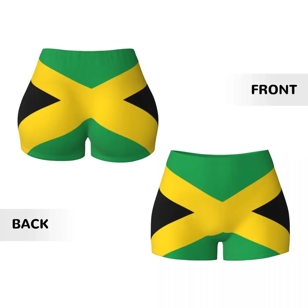 Ropa de mujer gimnasio Push Up corto elasticidad Scrunch Butt pantalones cortos para correr bandera de Jamaica pantalones cortos deportivos