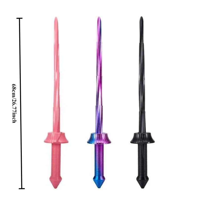 Creative 3d Print Gravity Retractable Sword Samurai Katana Sword Real Size Japanese Katana Fake Knife Cosplay Prop Toy Gift