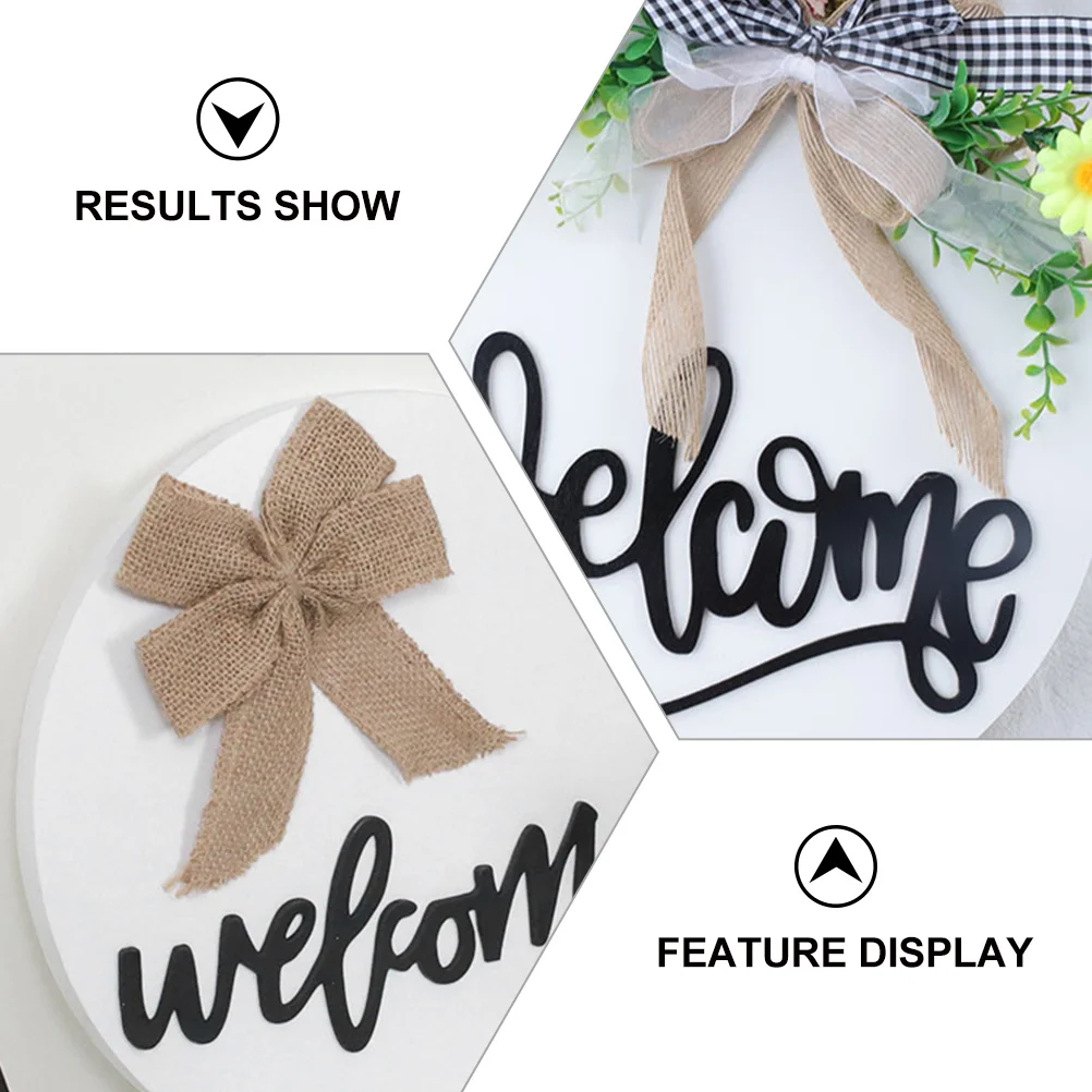 

2Pcs Door Wood Sign Welcome Hanging Blank DIY Wooden Pendant for Festival Party Home Decor Wall Ornament DIY Wood Door Sign