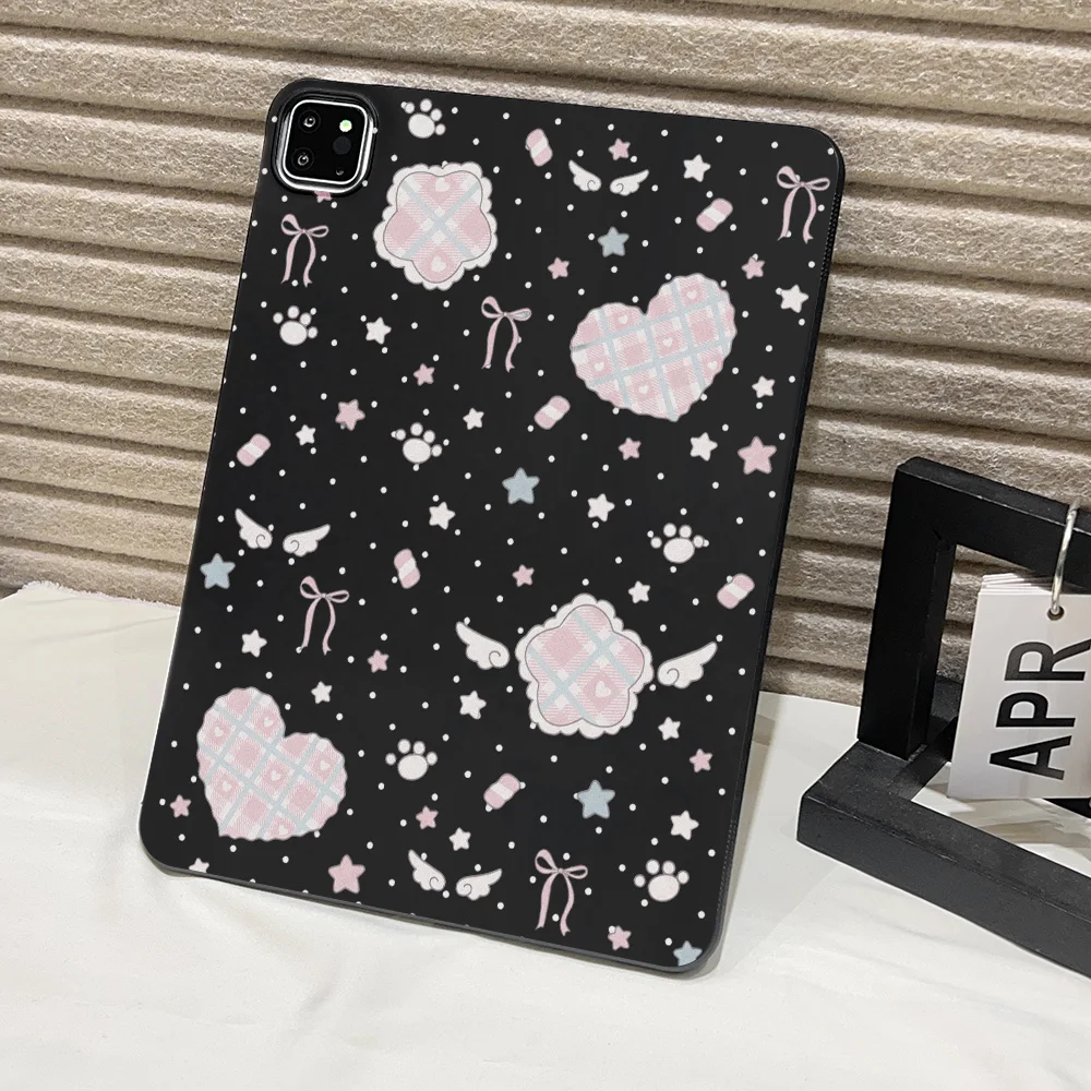 Kawaii Sweet Heart Bow Wings Print Tablet Case for Xiaomi Pad 6S 7S Pro Poco Pad 12.1 inch Redmi Pad 2 11 inch Pad SE 8.7 inch