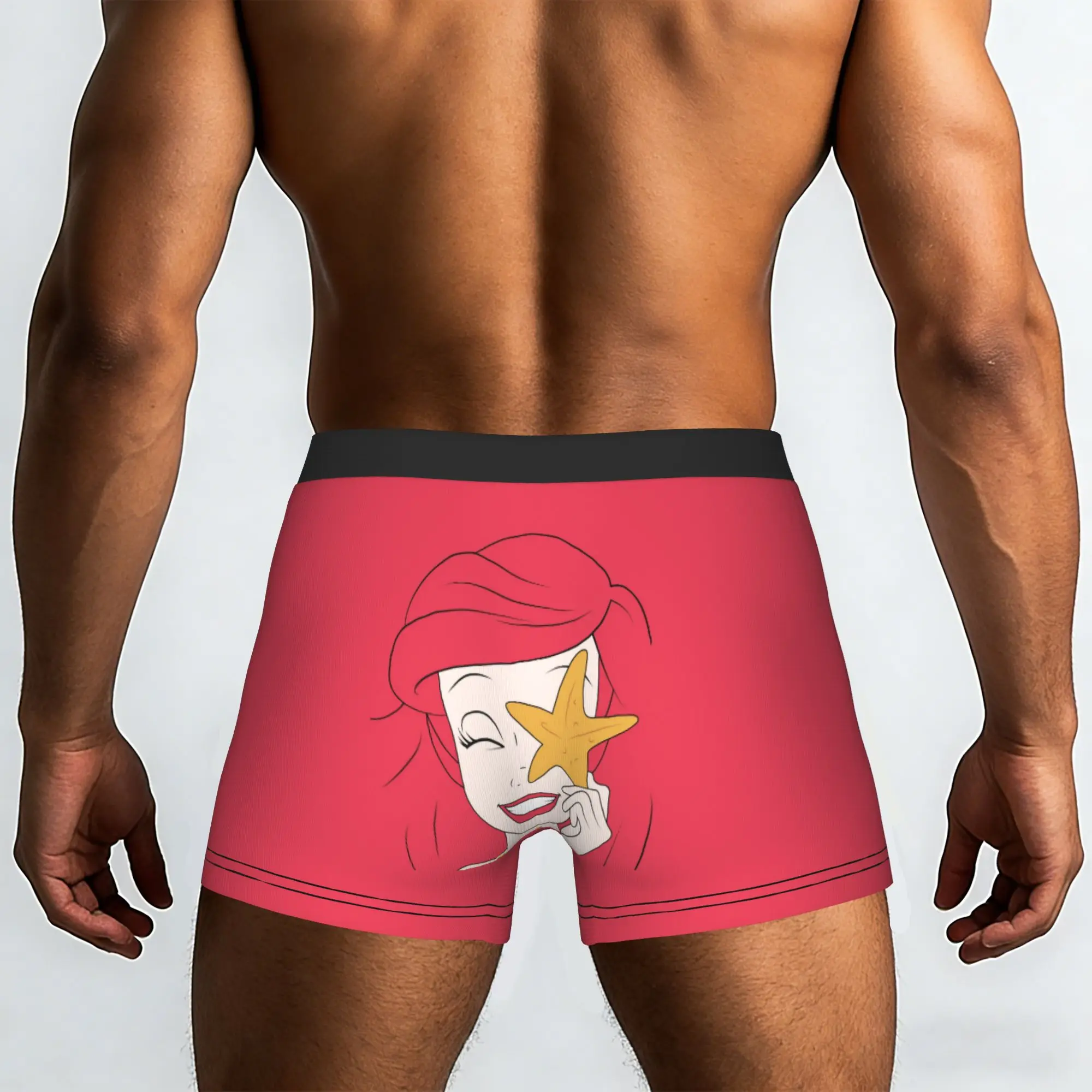 Novelty The Little Anime M-Mermaid Boxers Shorts Panties Male Underpants Comfortable The Little Mermaid Briefs Underwear