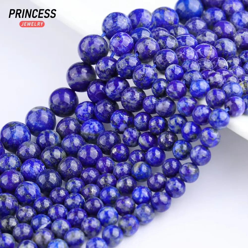 A++ Natural Lapis Lazuli Non Staining 4-10mm Loose Beads for Jewelry Making Bracelet Wholesale Stone Beads DIY Accessories