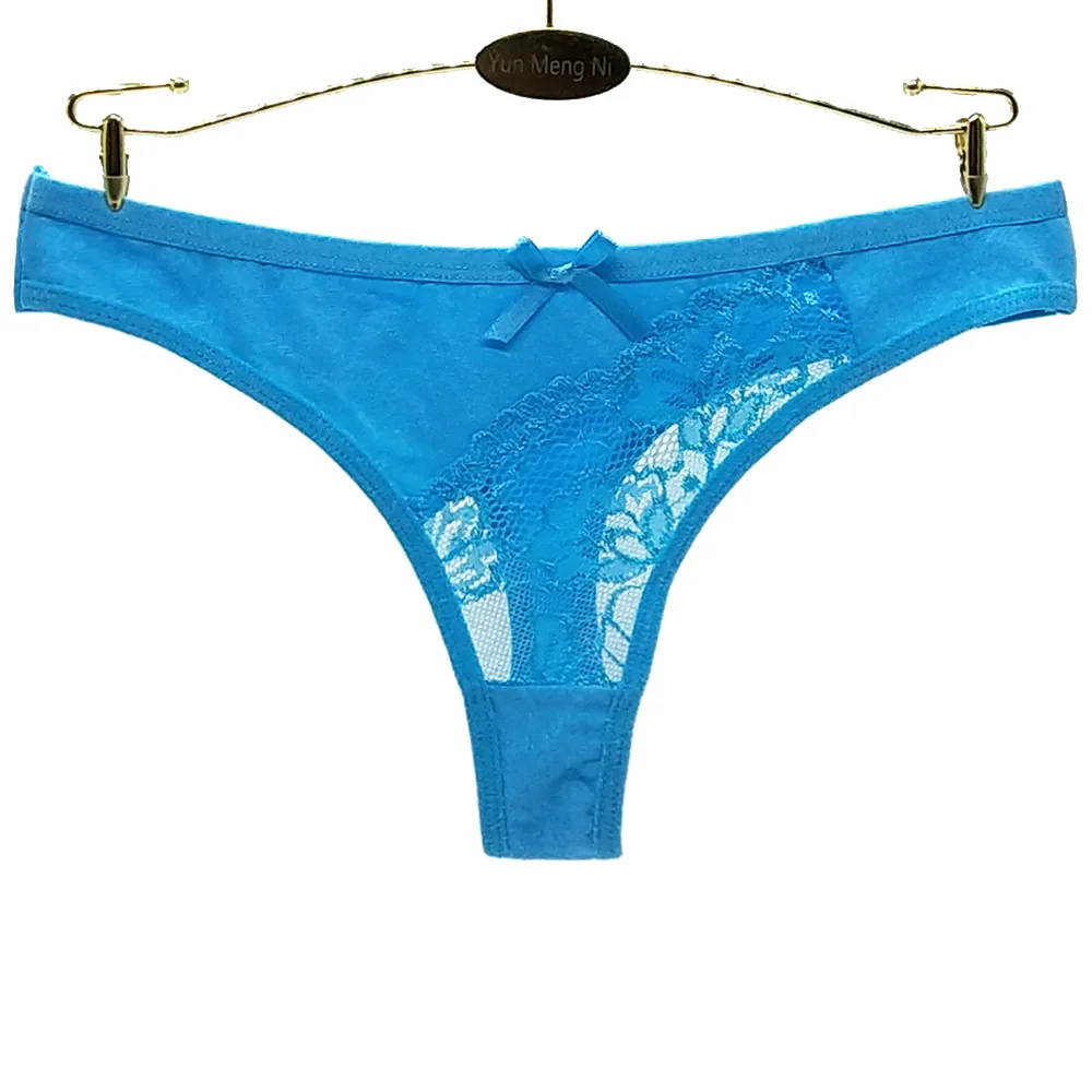 Bragas de algodón para mujer, ropa interior Sexy, tangas de encaje, lencería íntima, lote de 10 unidades