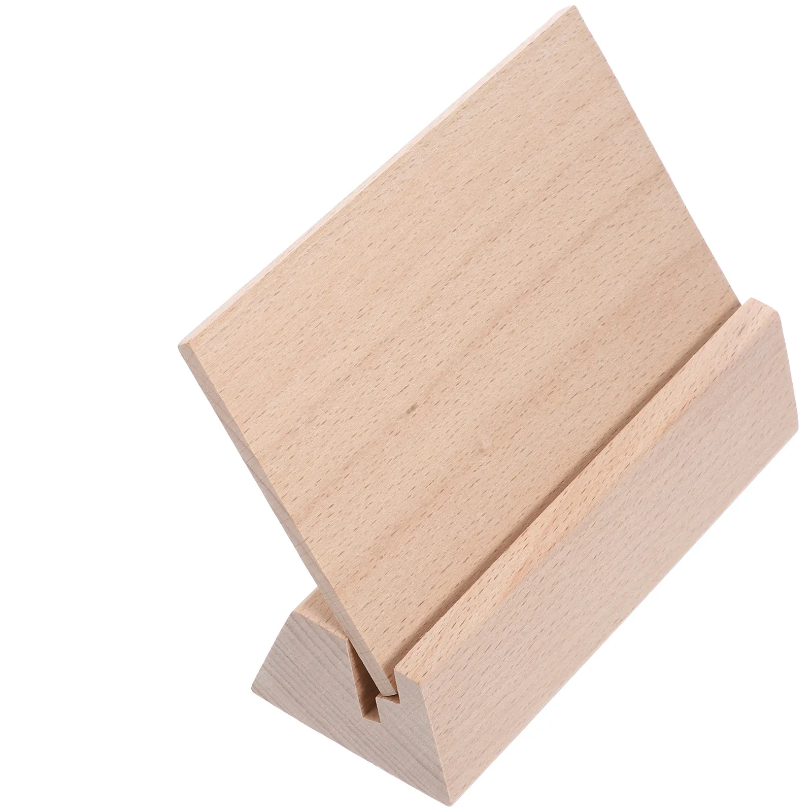 Wooden Cards Base Table Picture Holder Calendar Display Rack Slot 7Mm Holds 14 Pages Versatile Desk Organizer Rustic Decor