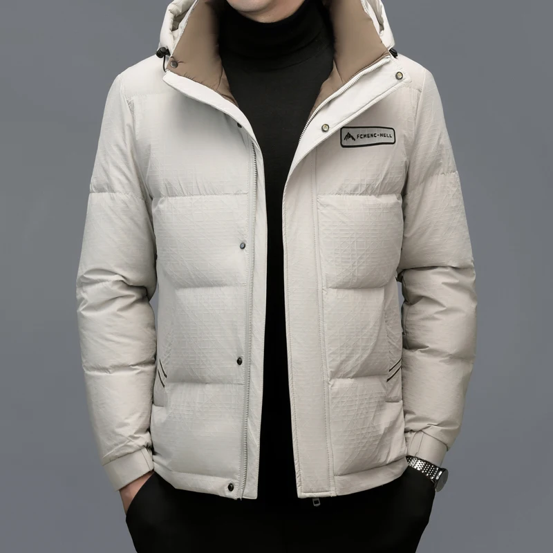 YX-2603 Men\'s Winter New Down Jacket Thickened Warm Extreme Cold White Duck Down Short Jacket Casual Youth Jacket Business