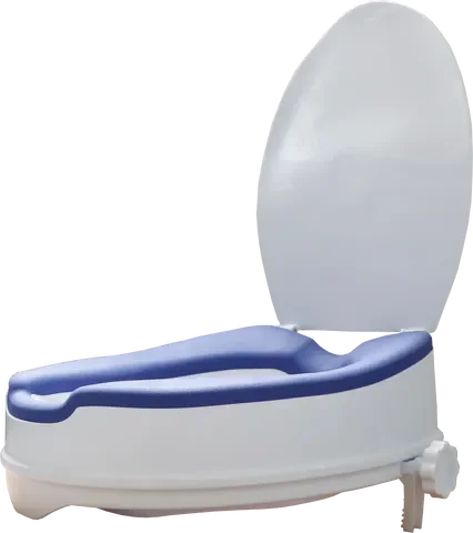 Assento sanitário elevado para deficientes elevado em PP durável de 4 polegadas para idosos com assento PU macio