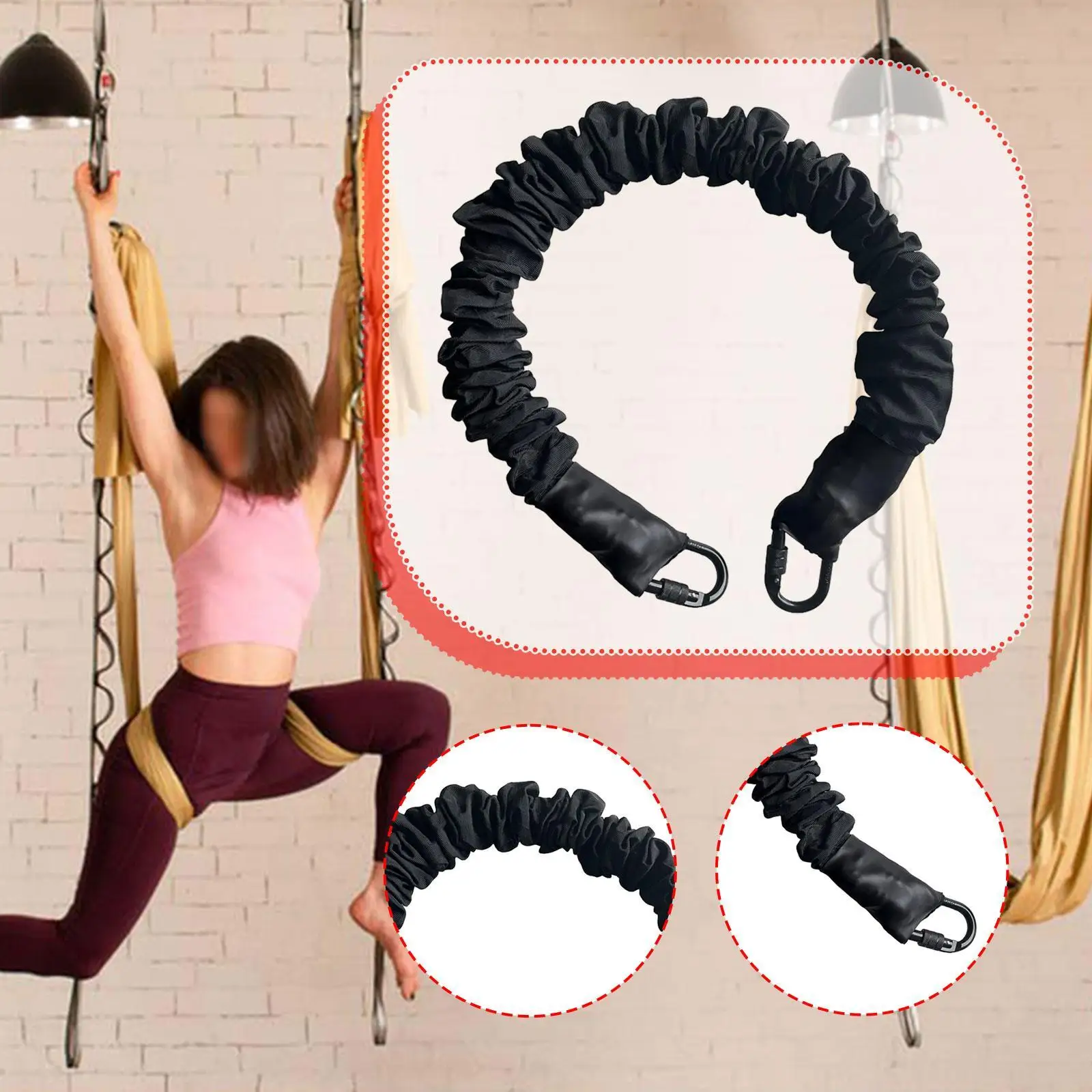 

Fitness Bungee Cord Single Resistance Band Practise Antigravity Yoga Dance Rope Physical Training for Home Gym Exercise