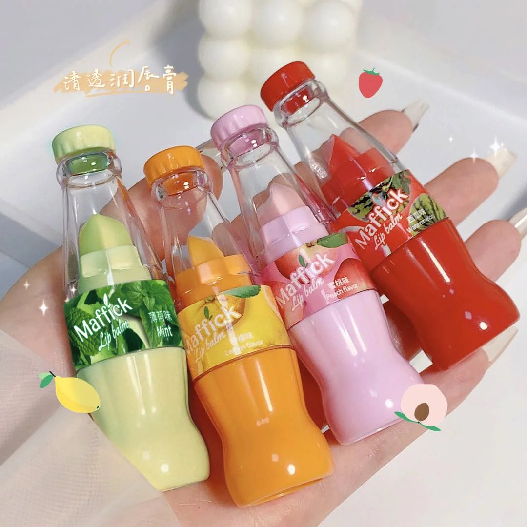 

Soda bottle lip balm moisturizing and hydrating fading lip lines and removing dead skin lip care base Skincare