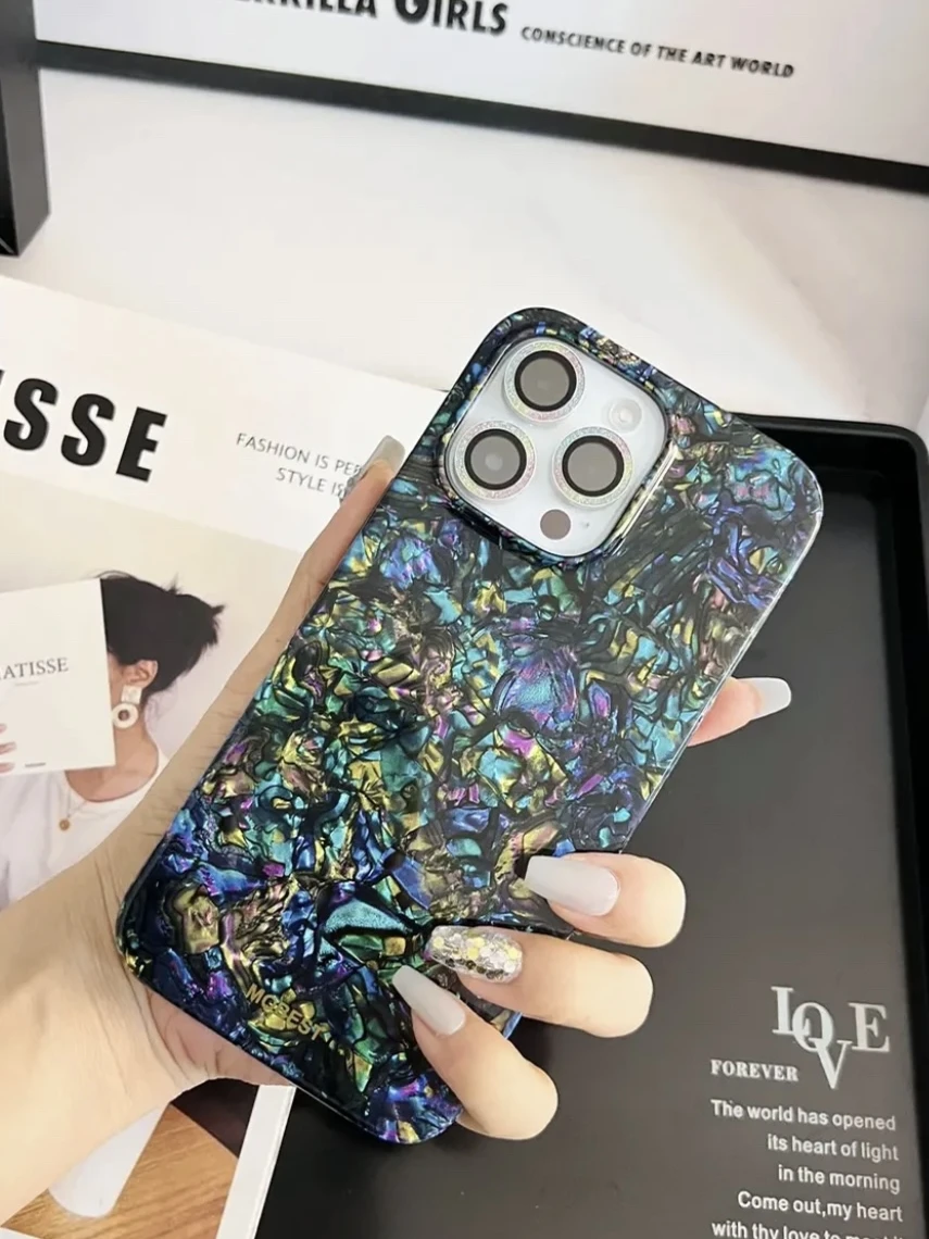   Iphone7Promax ell Custodia protettiva morbida con motivo in madreperla Colore arcobaleno Accessori digitali Faion di fascia alta...
